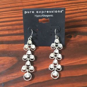 Silver Drop Earrings 😍